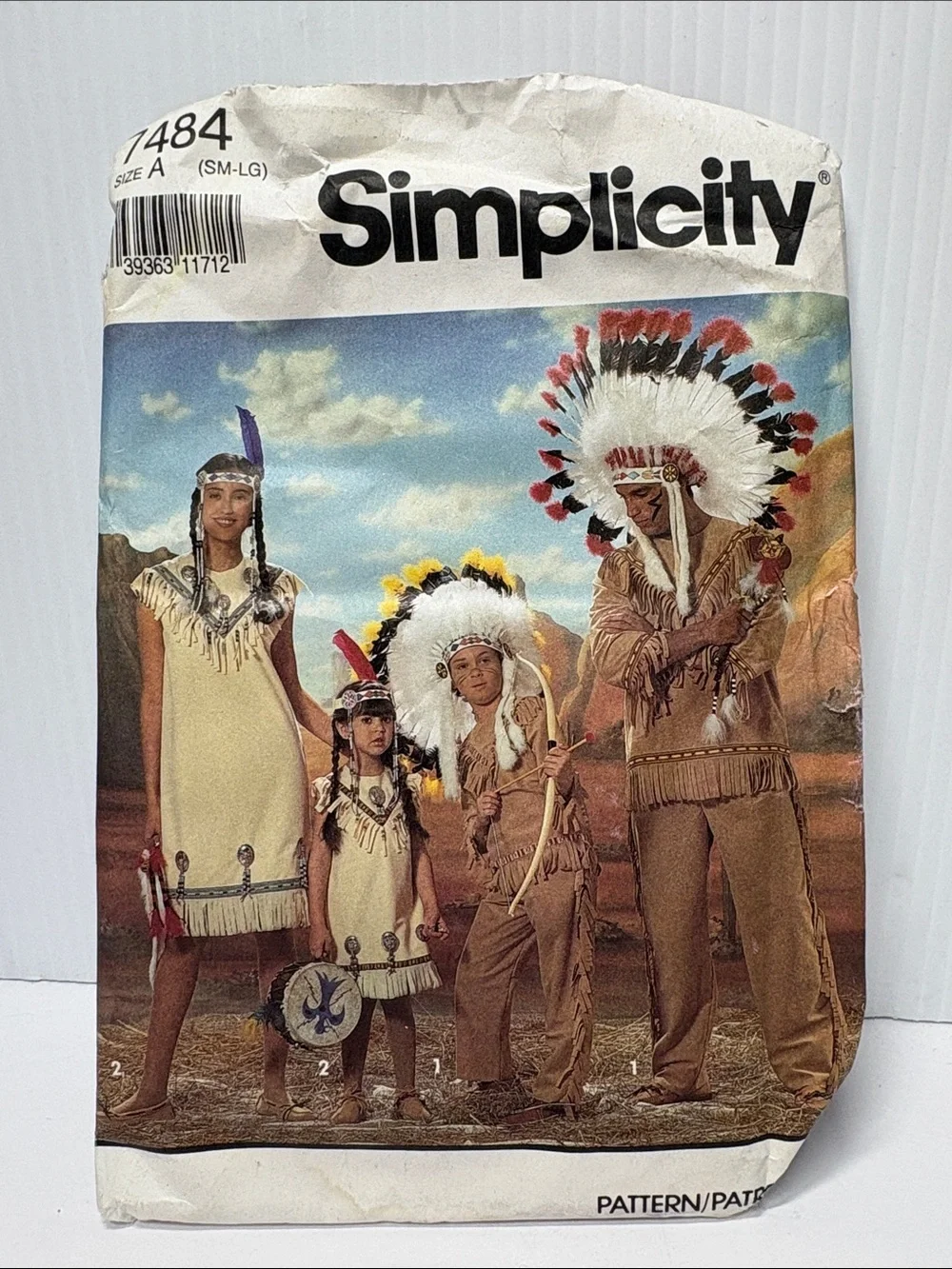 Simplicity 7484 Native American Sewing Patterns sizes small-large